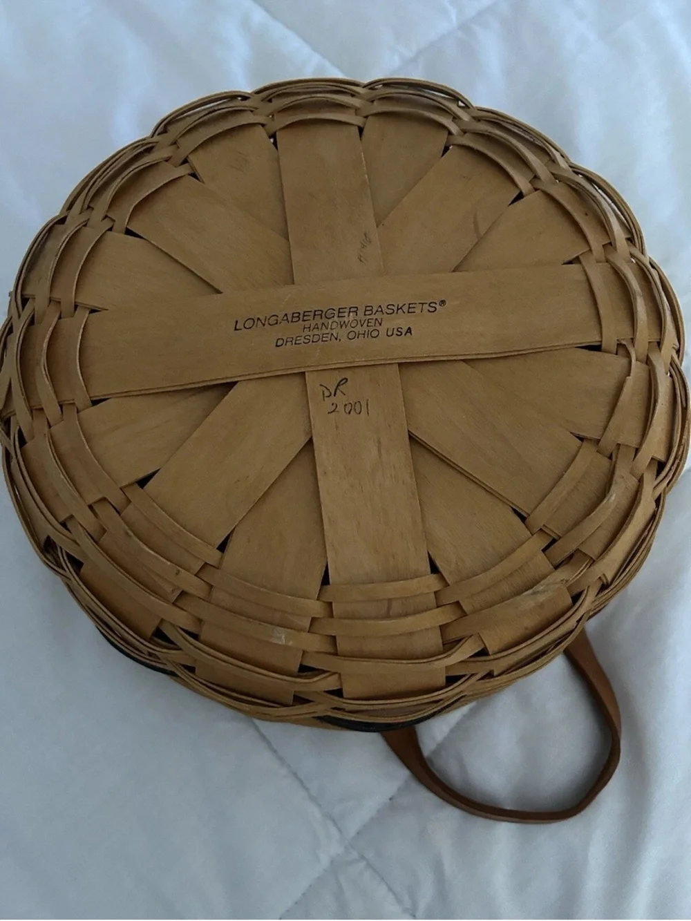 Longaberger Heartland Darning Basket w Handles 10 in